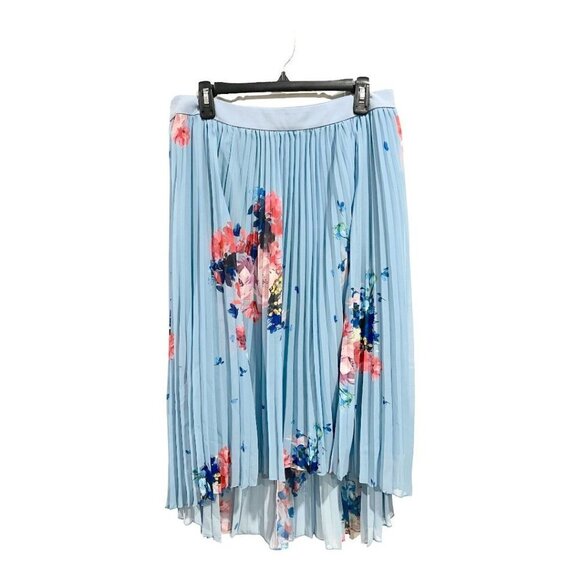 TED BAKER HARRPA Raspberry Ripple Pleated Midi Skirt - Picture 7 of 9